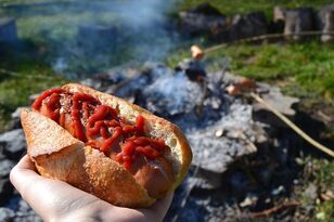 Hot dog comida prexudicial para a potencia